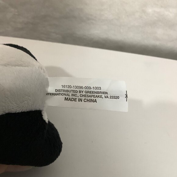 The Original Jungle Snubbies Plush Panda Stuffed Animal Toy 10" Black White NEW - Picture 4 of 8